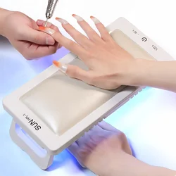 YIKOOLIN Available In A Variety Of Colors Arm Rest With LED Lamp UV Gels Dryer Polish Curing Foldable Lamp For Nails Lamp