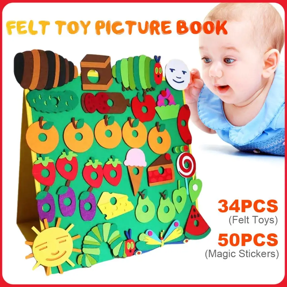 Hungry Caterpillar Toy English Picture Books Teaching Aids Felt Toys Very Hungry Caterpillar Activity Toy Interactive Teaching