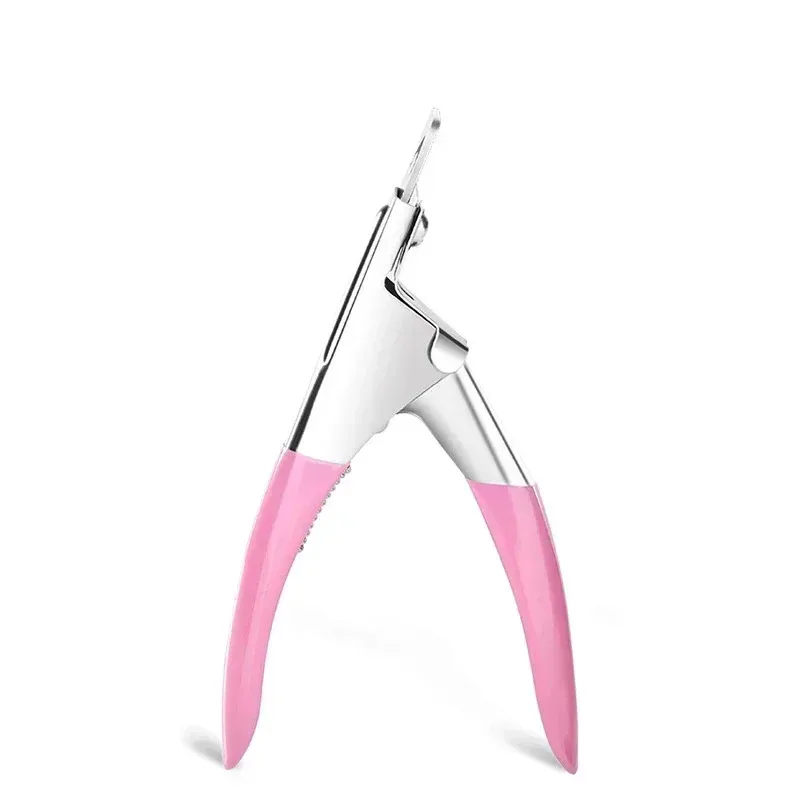 Professional U-Shaped False Nail Cutter, Straight Edge Fake Nail Tip Clipper, Manicure Pliers Nail Capsule Guillotine Tool view 3