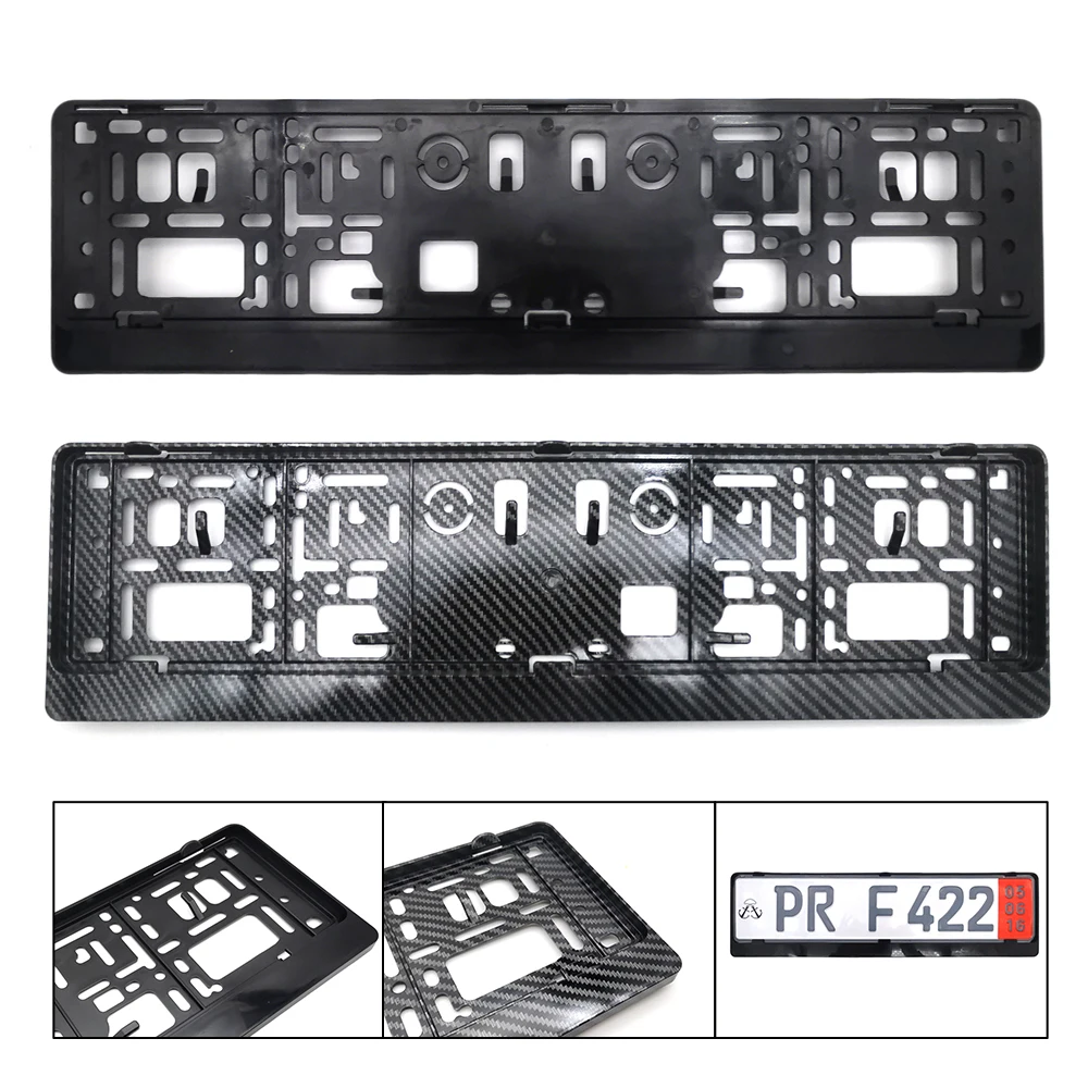 Car European License Plate Frame License Plate Holder For ES DE RU PL License Plate Numbers Auto Accessories For VW Honda BMW - view 4