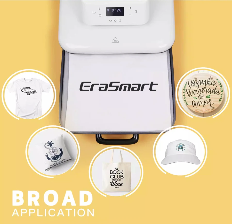 Erasmart New Arrivals Electric T Shirt Printer Heat Press Machine Mini Portable Automatic Heat Press Machine