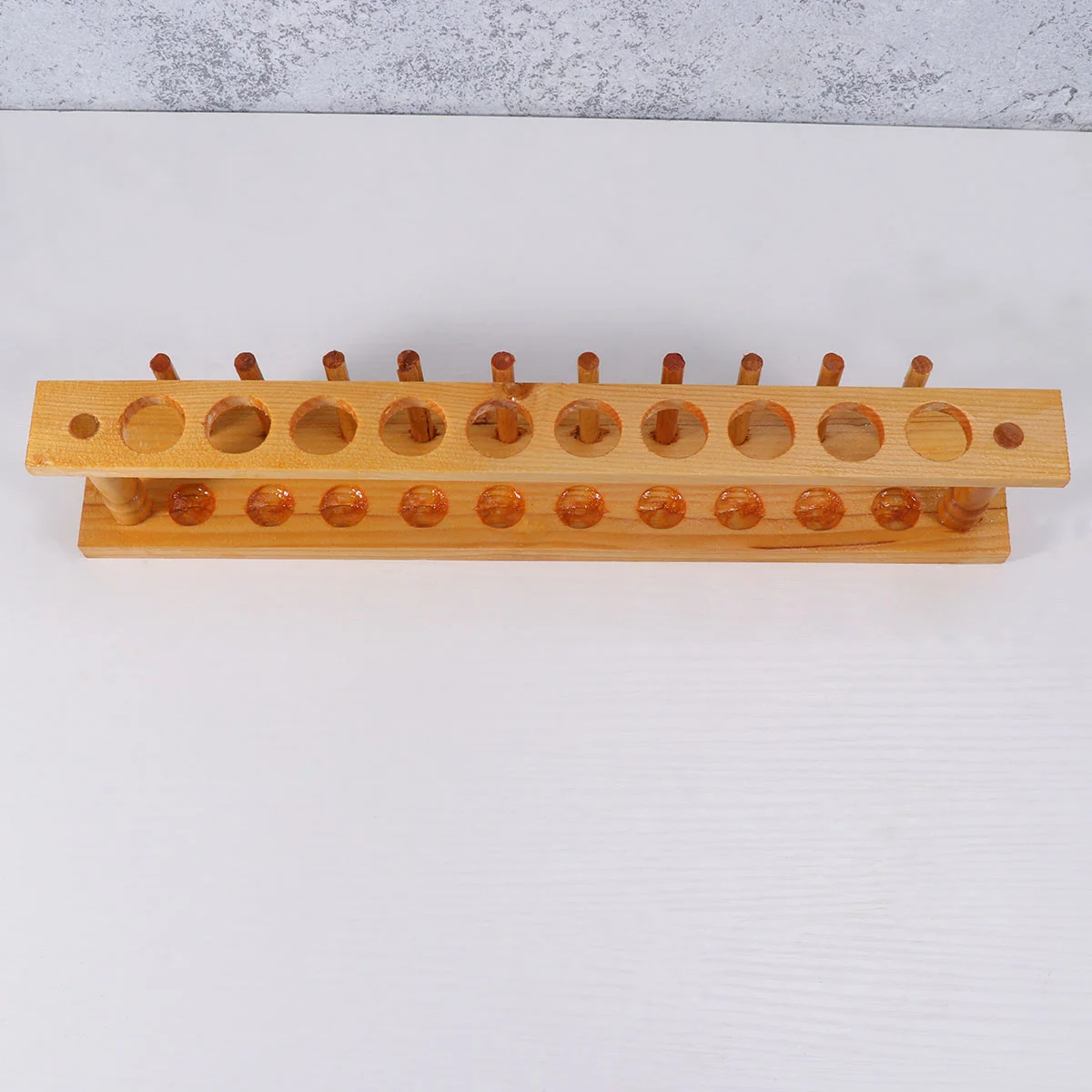 Wooden 10 Vents Scientific Stand Stand School Laboratory Laboratory Test Tube Holder Tube Holder