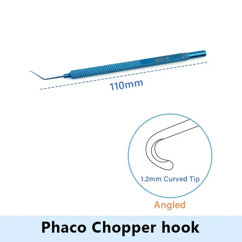 เครื่องมือผ่าตัดตา QSWTITAN แบบตะขอเกี่ยวตา สำหรับผ่าตัดเปลือกตาสองชั้น  แบบคูกเลน  ขนาด 110 มม./115 มม.