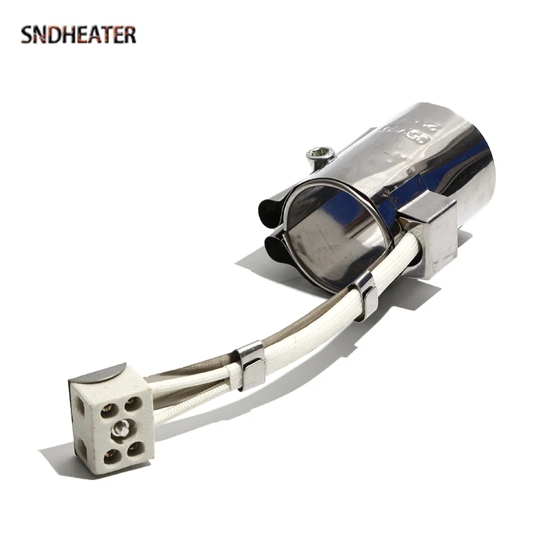SNDHEATER 110V/220V enchufe cerámico calentador de banda de acero inoxidable 45x85mm 45X90mm 45x95mm 45x100mm calentador extrusor de Mica 360-420W 1 ud.