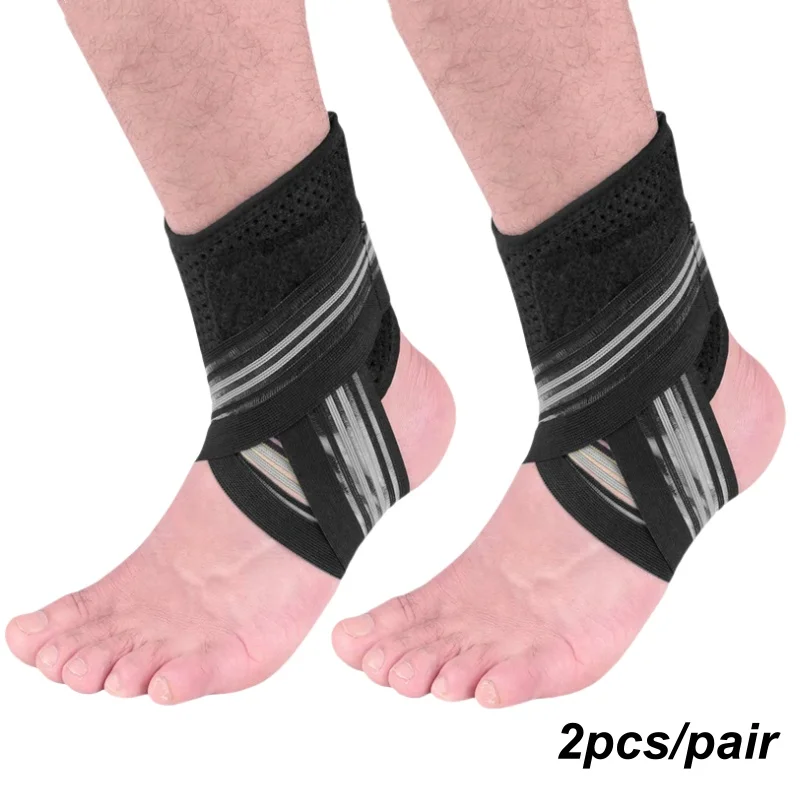 

1 Pair Ankle Support Brace with Adjustable Strap Open Heel Ankle Compression Sleeve for Men Women Sports Running Basketball