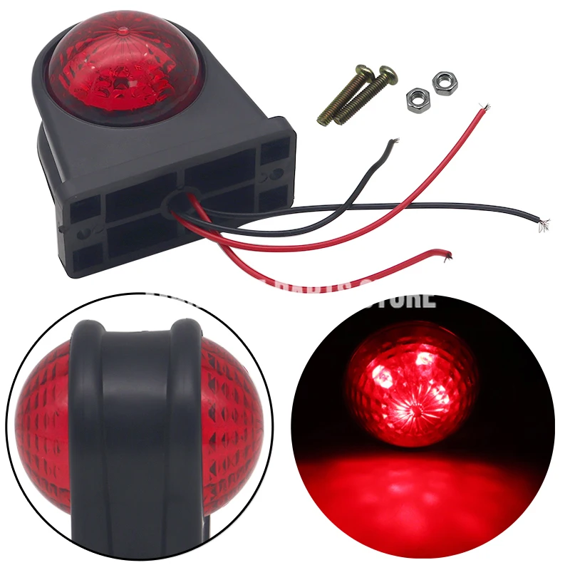 12V 24V LED Parking Lights Trailer Position Light Side Marker Truck Sidelight Cargo Car Dimensions Clearance Lamp Red White