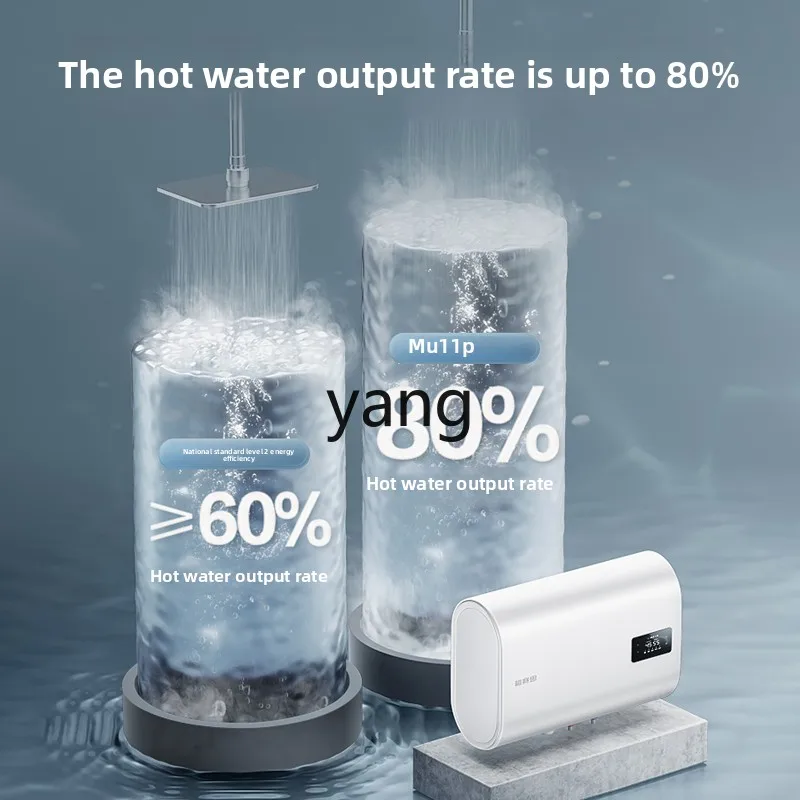 Calentador de agua eléctrico cx de doble bilis, cubo plano, lavado doméstico, 60L, ahorro de energía, calentamiento rápido