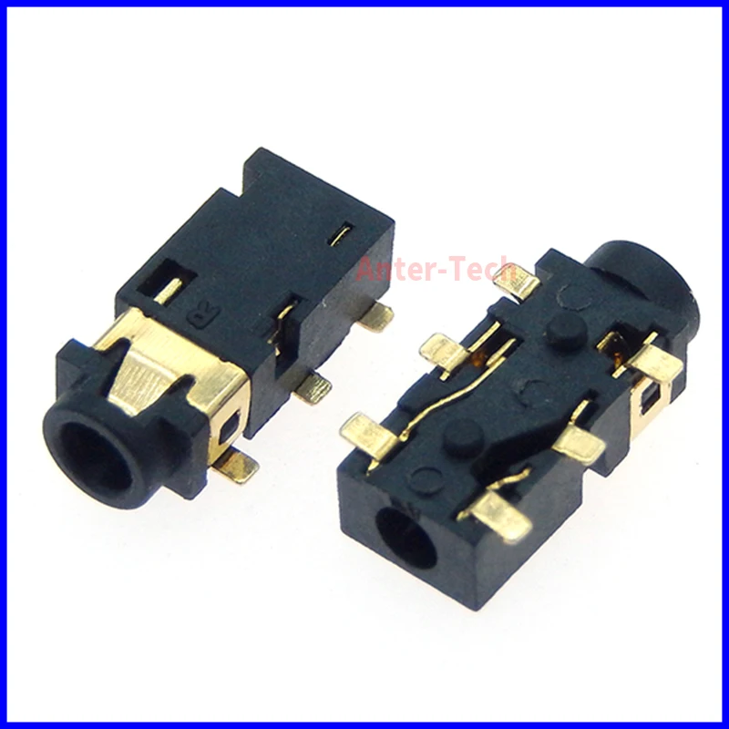 10PCS 2.5MM Female Audio Connector 6 Pin SMT SMD Headphone Jack Socket PJ-242 Gold-plated audio socket PJ242