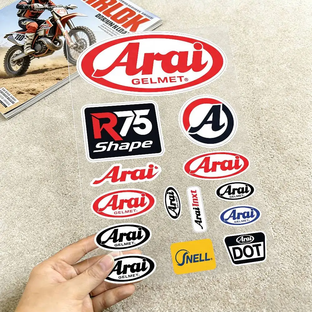 Poster A-ra-i Waterproof Reflective Motorbike Stickers Easy Peel Removable Decals For Motorcycle Car