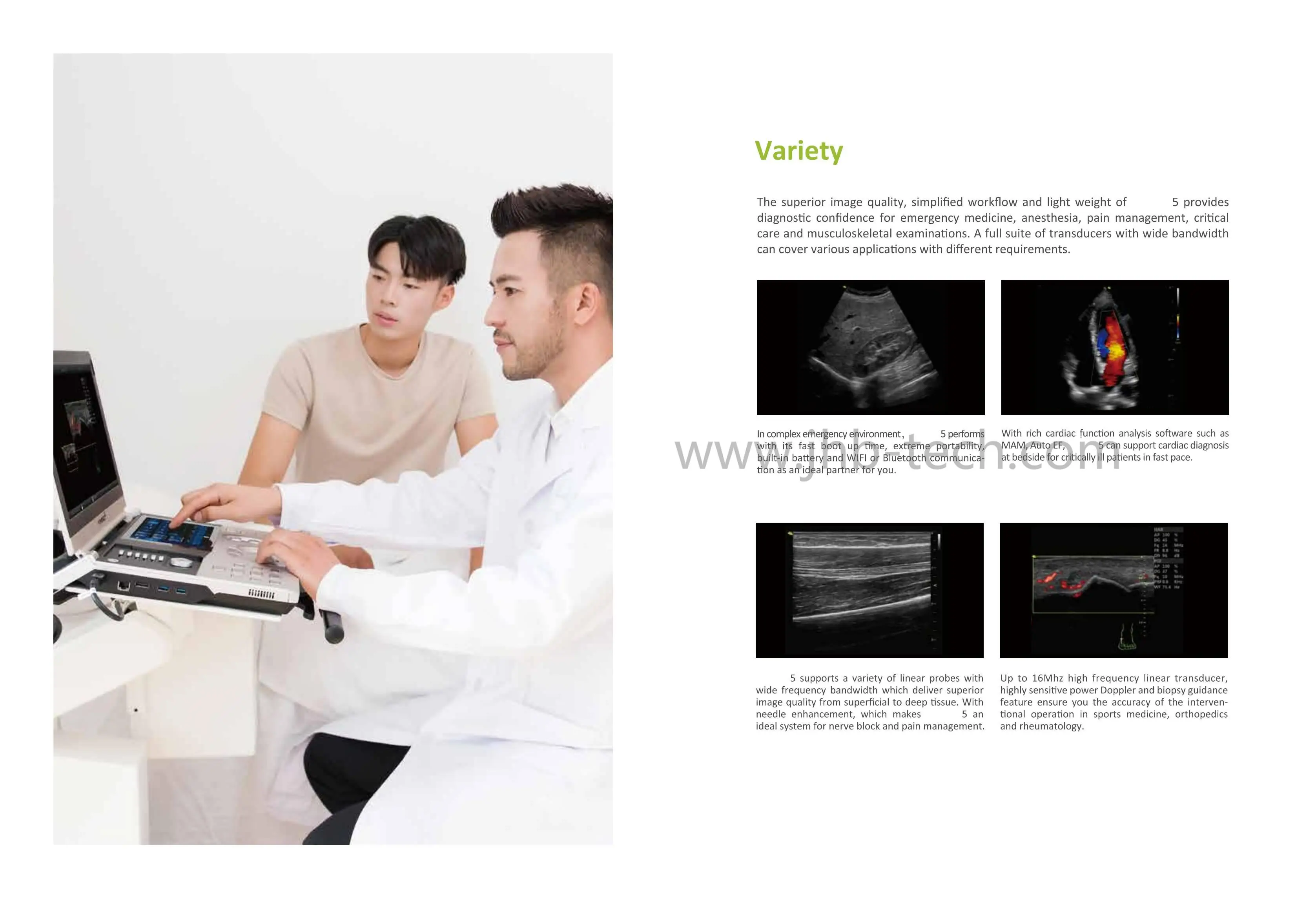 VINNO 5 New medical portable Color Doppler Ultrasound for hospital