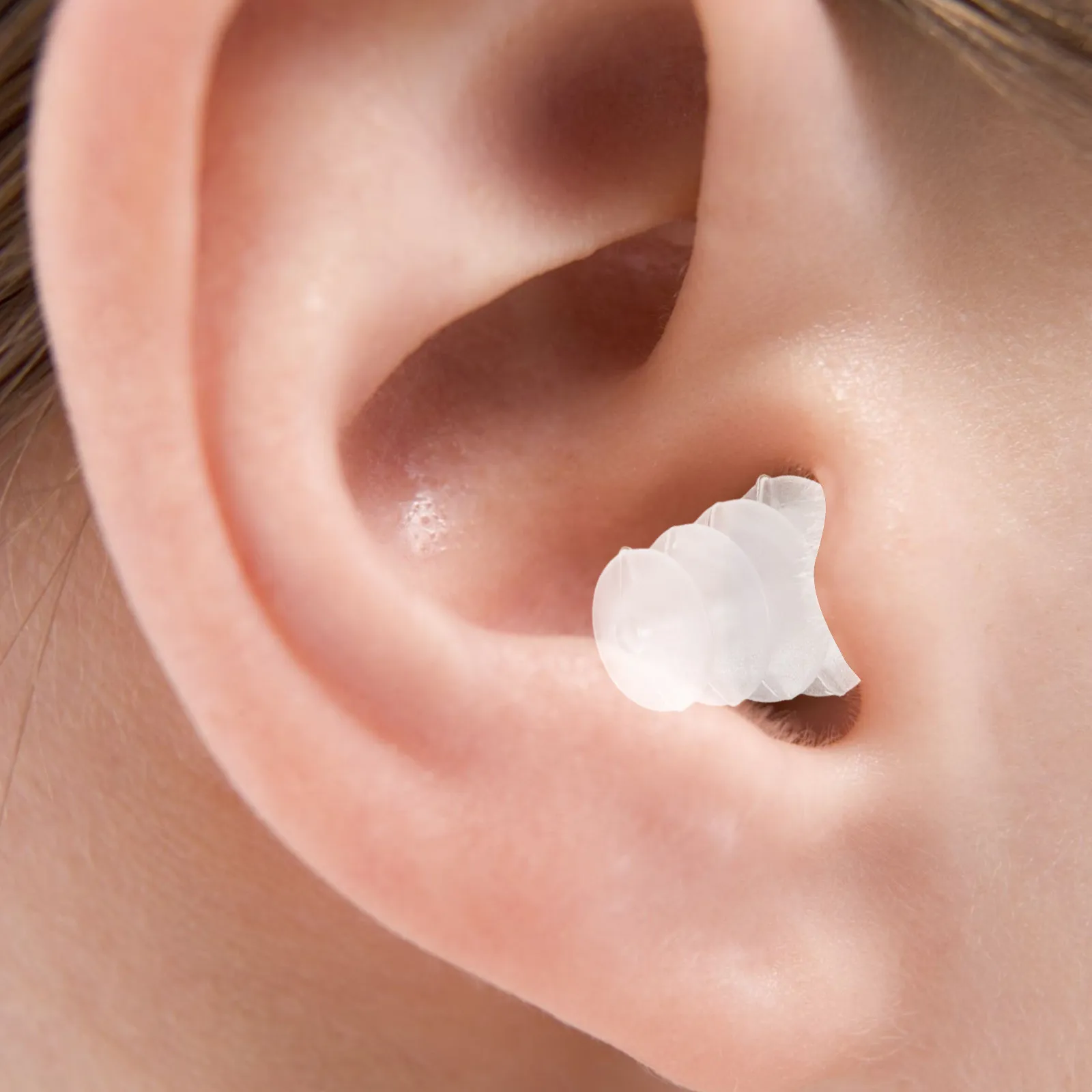 

1 пара силиконовых многоразовых берушей для самолета, с шумоподавлением, для сна, учебы, путешествий, душа, концертов, музыкальных фестивалей