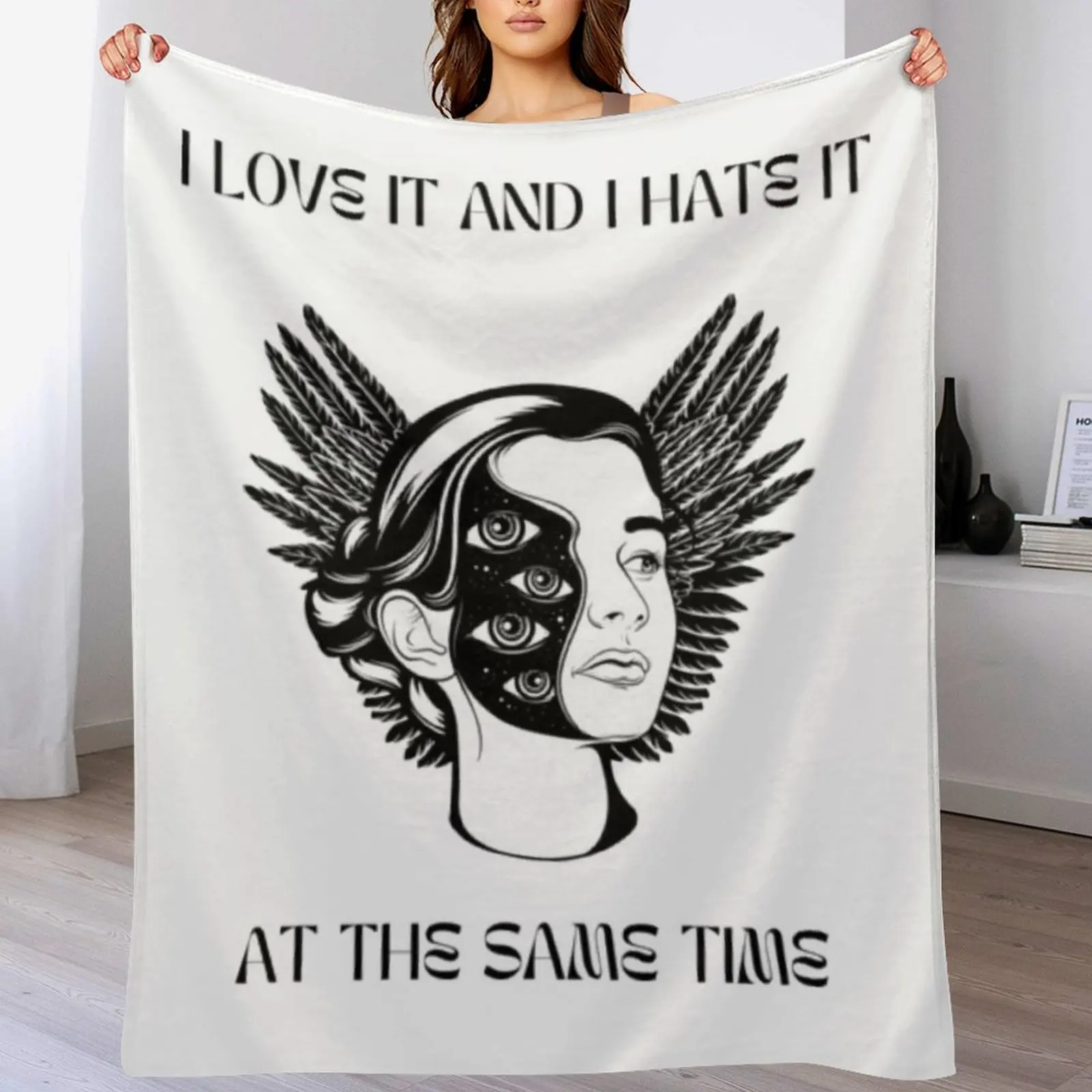 

David Kushner Daylight i hate at the same time Throw Blanket Thin Soft Blanket for Summer Night Sleeping