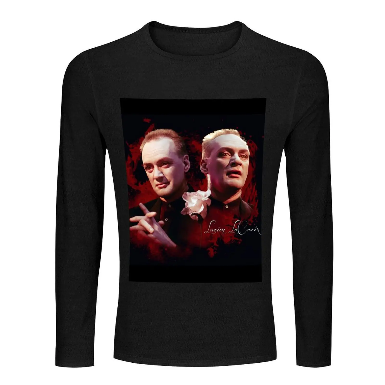 Forever Knight - Lucien LaCroix - Nigel Bennett Art Long T-Shirt tops custom t shirts design your own Men's t-shirts