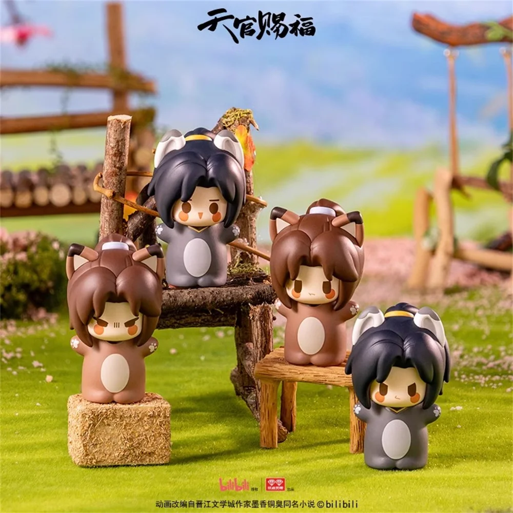 Anime tgcf tian guan ci fu xie lian hua cheng nan feng fu yao dos desenhos animados ponta do dedo animal de estimação pvc fantoche de dedo figura boneca brinquedo oficial