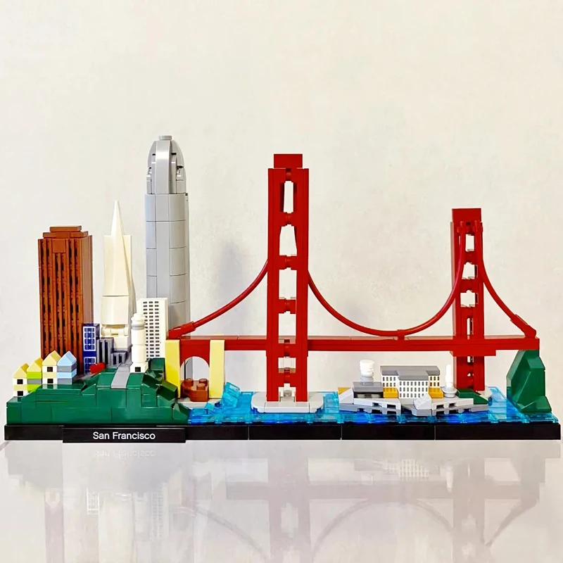 مدينة العمارة سان فرانسيسكو تريفي نافورة نيويورك دبي أفق اللبنات سنغافورة البناء الطوب اللعب الهدايا