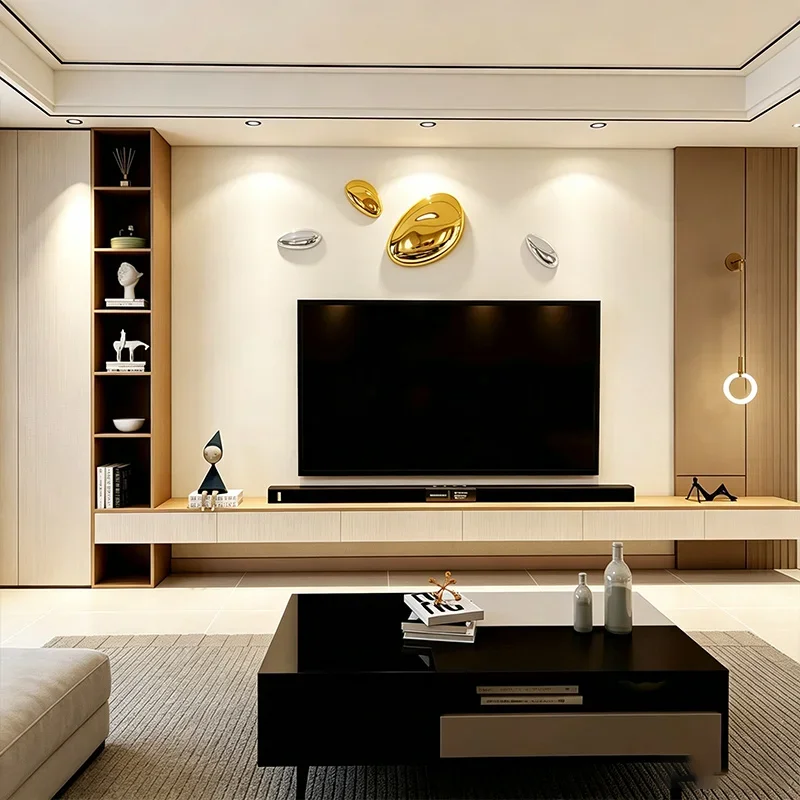 Luxury Pebble Wall Hanging 3D resin Abstract Wall Sculpture Home Decor for TV Background Living Room Dining Wall Ornament