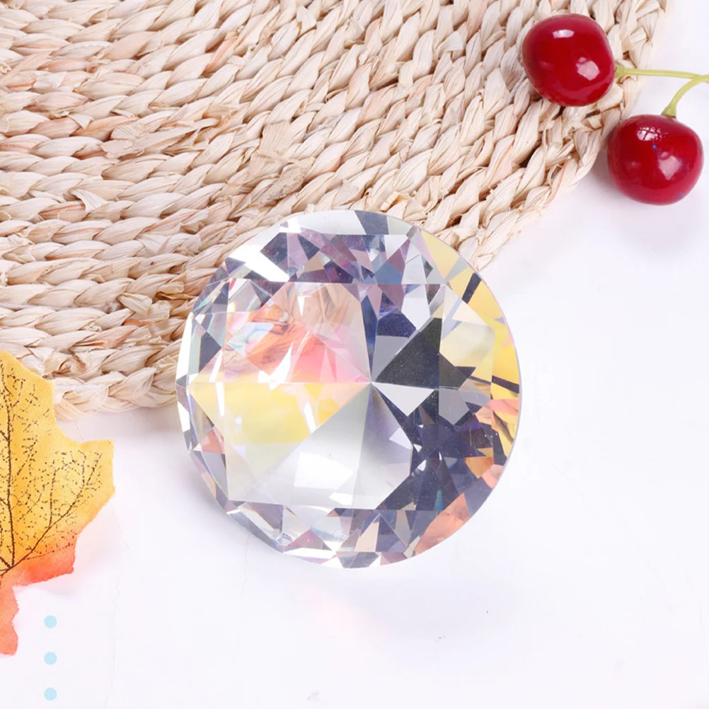 

Stunning Diamond Accent Nail Art Display Prop Large Glass Crystal Base Manicure Accessories Table Decor Photo Session Visual