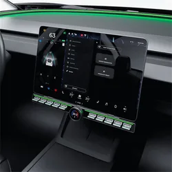 New Upgrade For Tesla Model 3/Y Multi-function Key Button Physical Gear Shift Knob Rotating LCD Display Center Control 10 Button