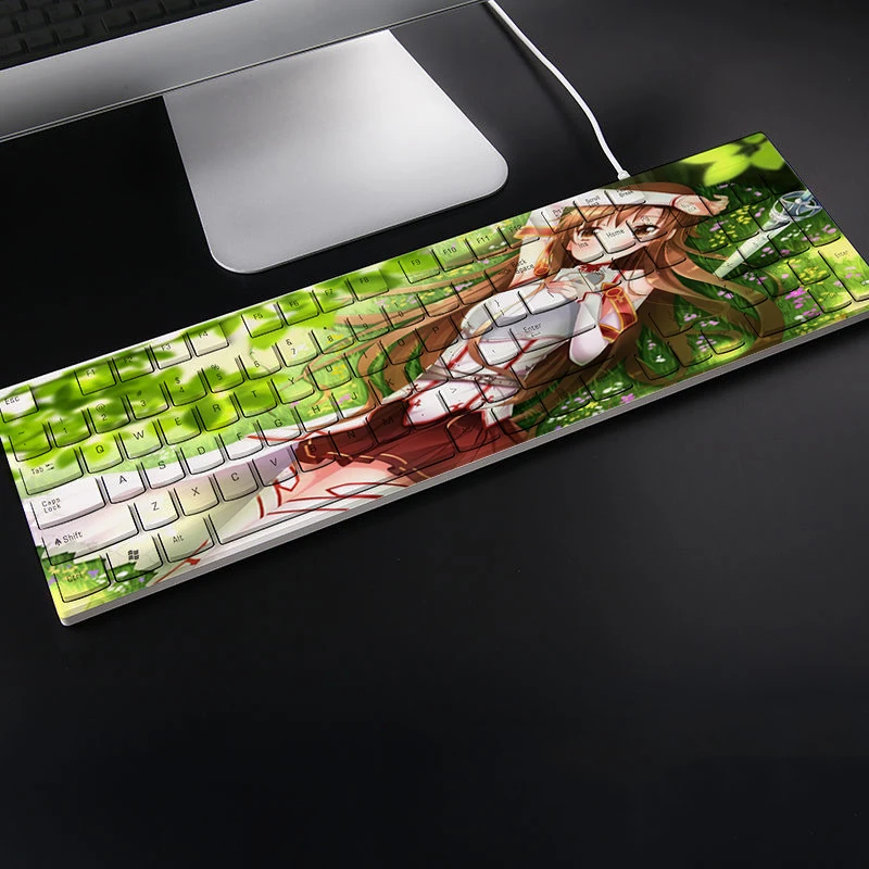 Imagem -03 - Teclado Gamer com Fio Usb Sword Art Online Teclado Anime 104 Chaves Fofo Office Acessórios de Computador