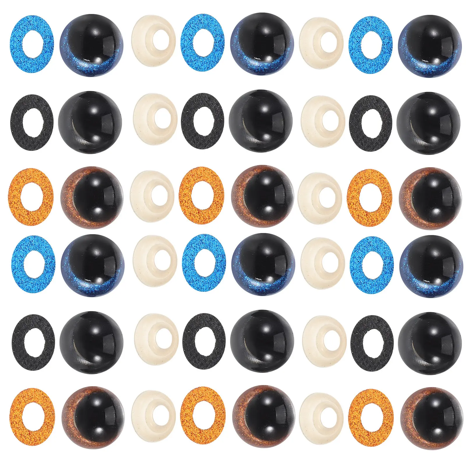30Pcs Stylish Convex Craft Eyes for DIY Sewing Projects Safety Eyes for Stuffed Animals Crochet Plushies Fabric Crafts