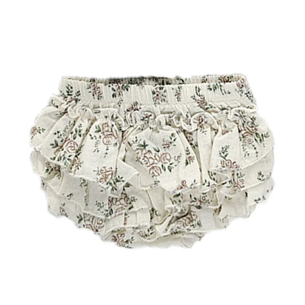 

Юбка-пачка с цветочным принтом для маленьких девочек, шорты, летние хлопковые детские двухслойные шаровары, шорты для малышей, детская юбка-петти, От 0 до 24 м