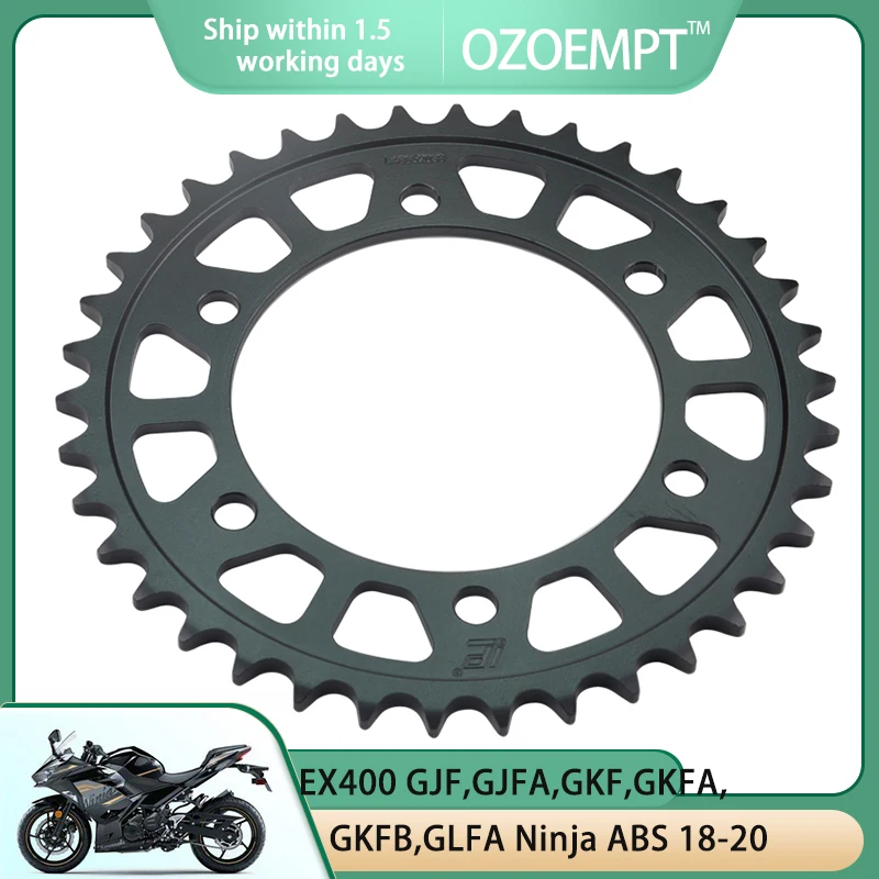 

OZOEMPT 520-41T Motorcycle Rear Sprocket Apply to EX400 HJF,HKF,HLF,HMF,HNF Ninja EX400 GJF,GJFA,GKF,GKFA,GKFB,GLFA Ninja ABS