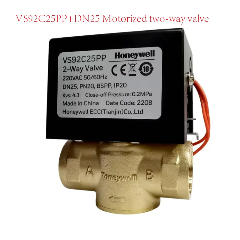 1pcs VS92C20PP+DN20 VS92C25PP+DN25 Honeywell Motorized two-way valve，Fan coil valve