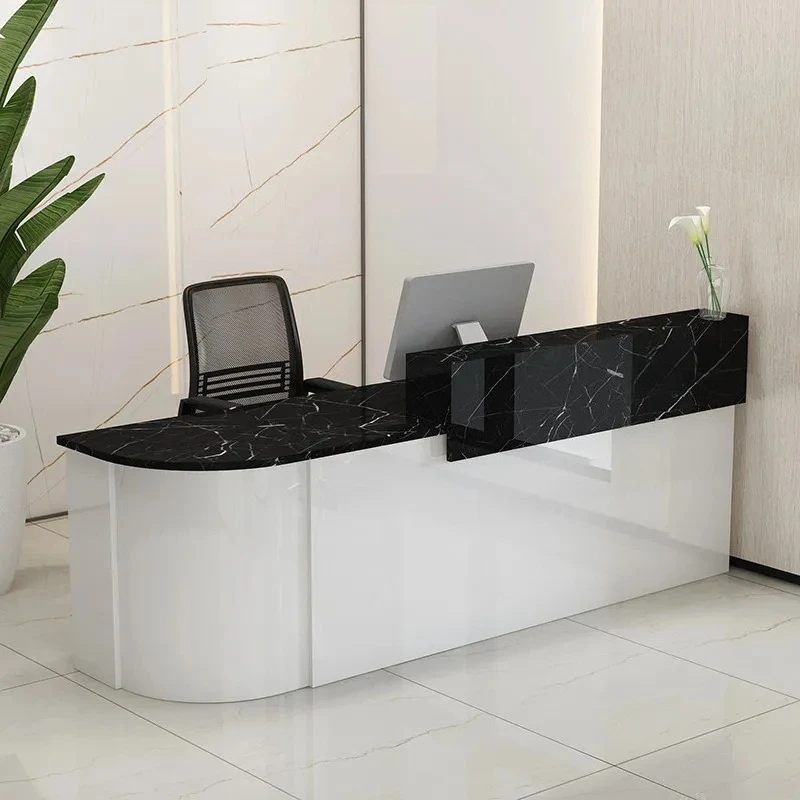 

Customized Reception Desk Creative Simple Nordic Storage Reception Desks Exquisite Glamour Tresen Rezeption Office Furniture
