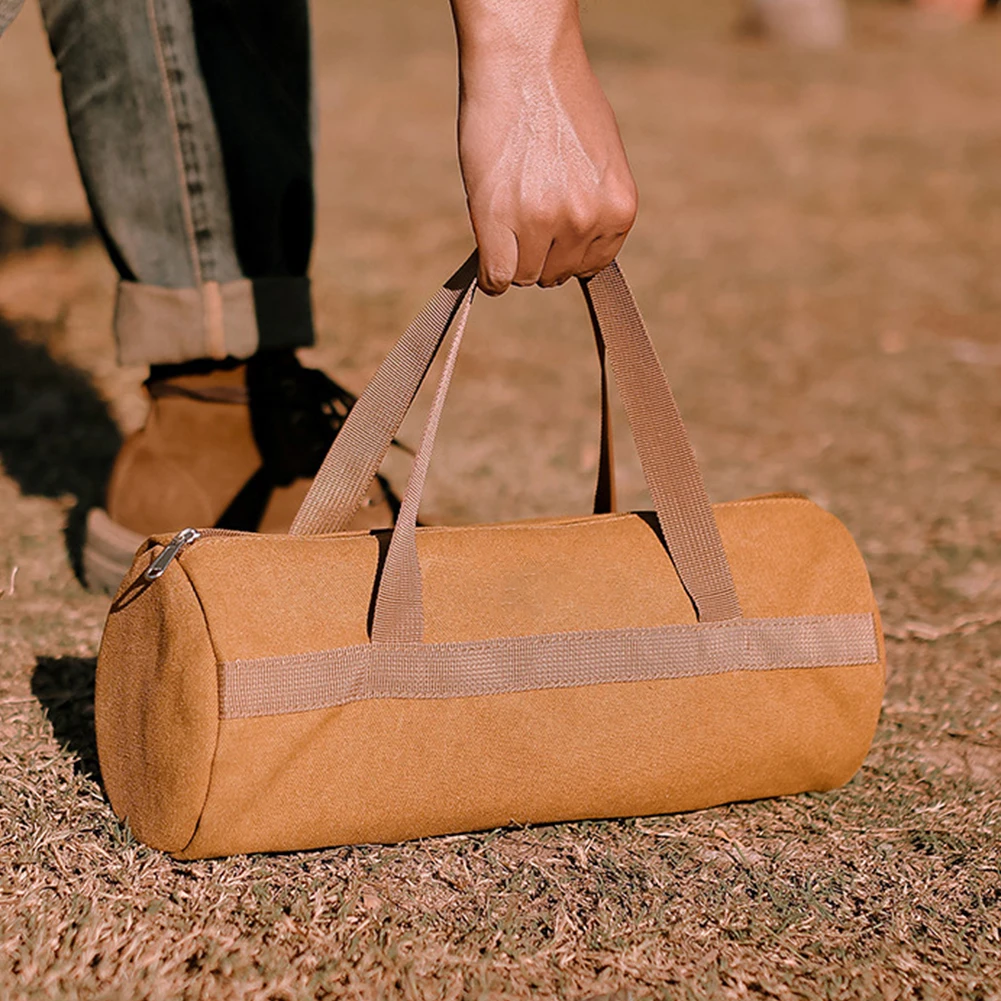 Camping Tools Storage Bag Large Capacity Canvas Ground Nail Bag Portable Hammer Stakes Pegs Bag Lightweight for Outdoor Camping