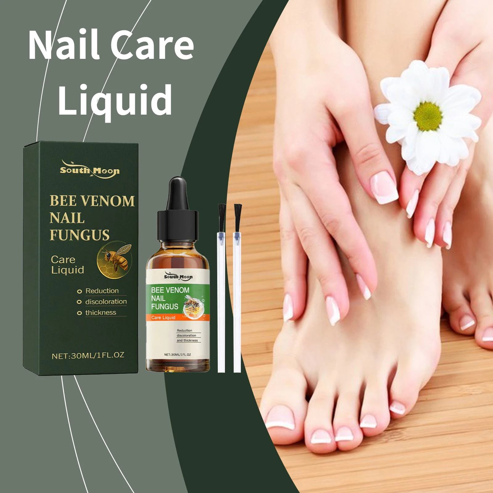 سم النحل العناية بالأظافر السائل إزالة الأظافر الفطرية مكافحة العدوى إصلاح لطيف تغير لون الأظافر التالفة اليد القدم العناية بالأظافر جوهر #1