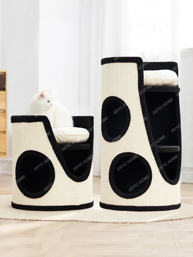 

Cat Climbing Frame Nest Tree Integrated Small Post Box Double Layer House Small Apartment Does Not Cover an Area