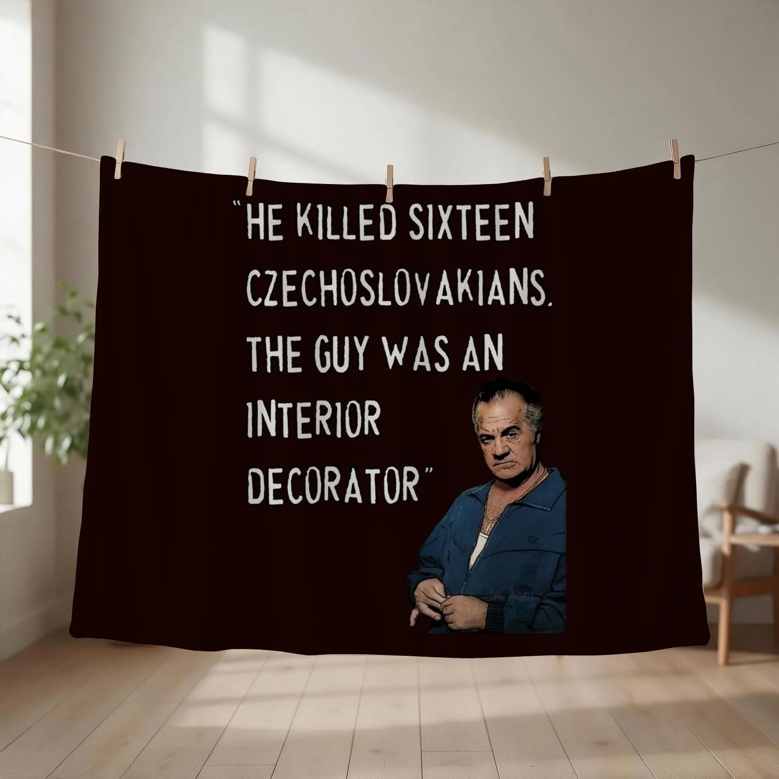 Sopranos - Paulie Walnuts 2 Throw Blanket couch cozy soft plush fuzzy picnic outdoor blanket