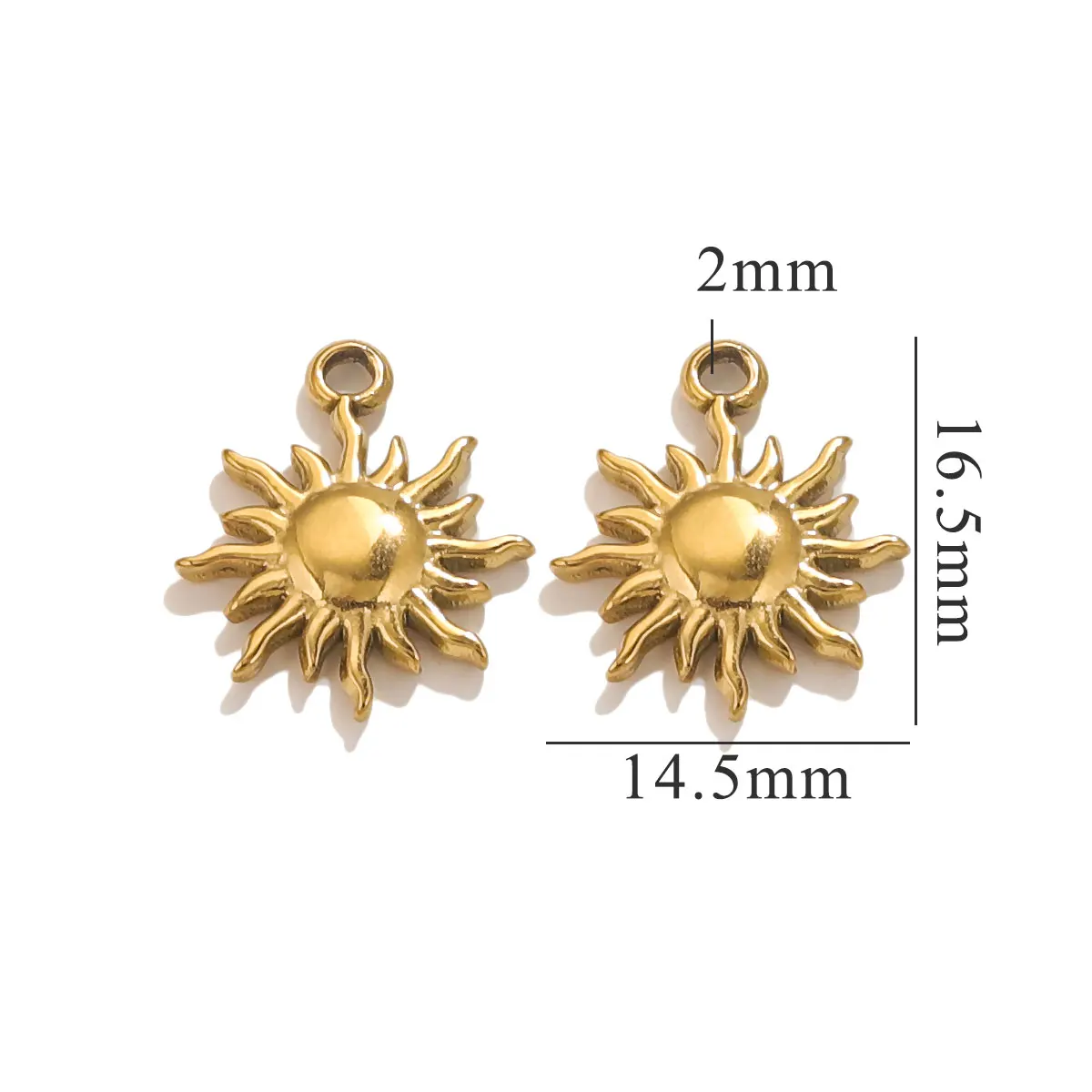 10pcs Stainless Steel Cute Small Charm Crown House Flower Gold-plated DIY Necklace Bracelet Jewelry Making Accessories Wholesale