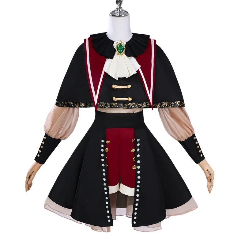 Wakaba Mutsumi Anime Cosplay Costuem Parrucca Lolita Dress Maschera Cappello Donna Ragazza Halloween Outfit