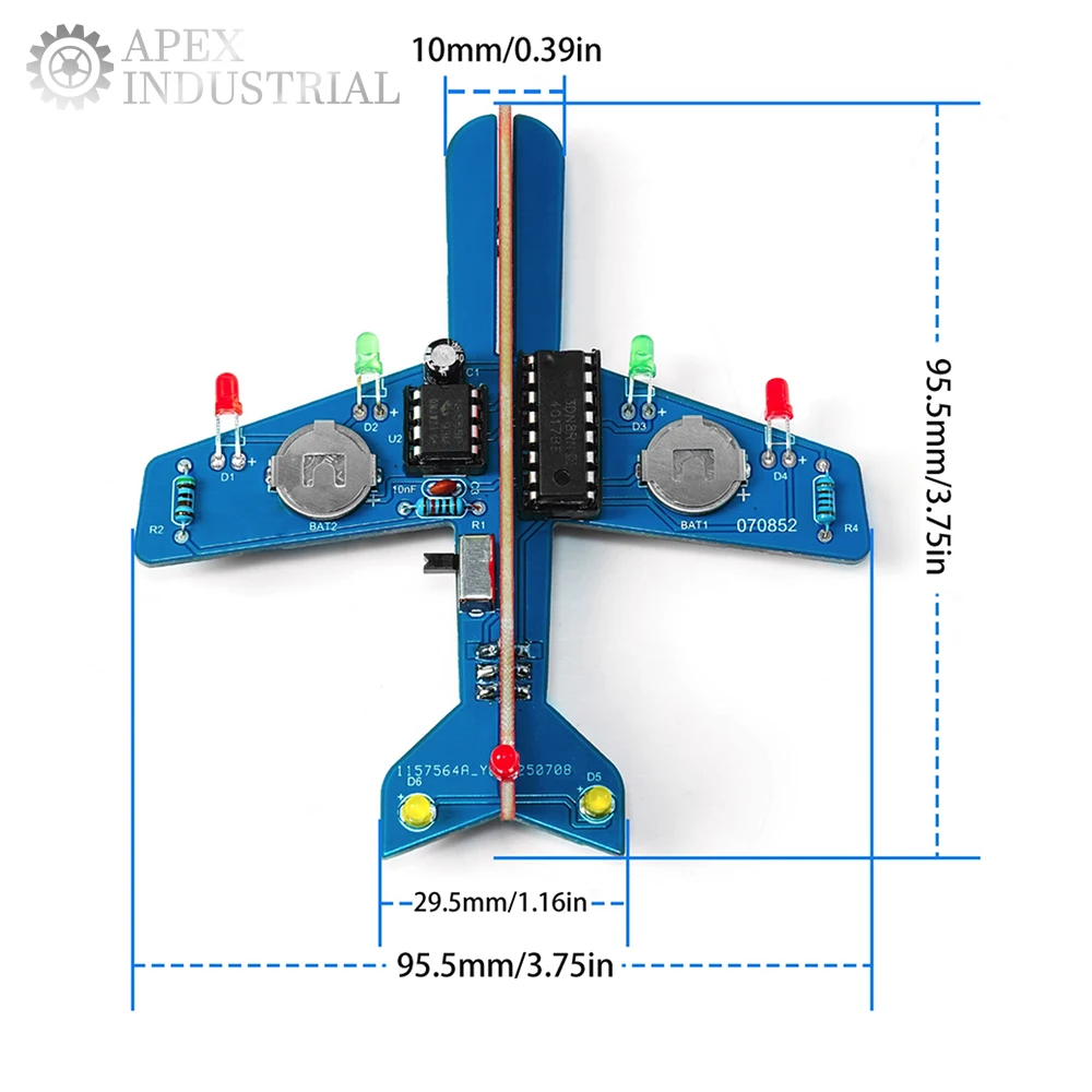 طائرة إلكترونية صغيرة Led تدفق الضوء الإلكترونية لتقوم بها بنفسك عدة فلاش الدائرة لعبة صغيرة لحام ممارسة متعة إنتاج فضفاض الاسمية