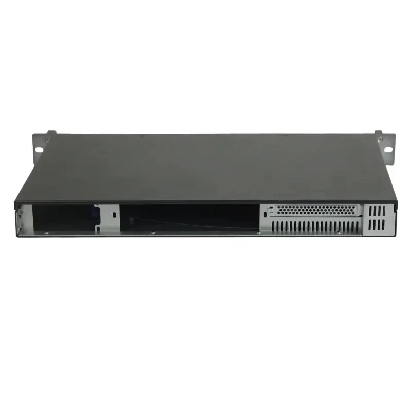 1U Industrial Server Chassis Short Computer Case Aluminum Panel ITX Motherboard Rack Mount Network Switch Cabinet Housing