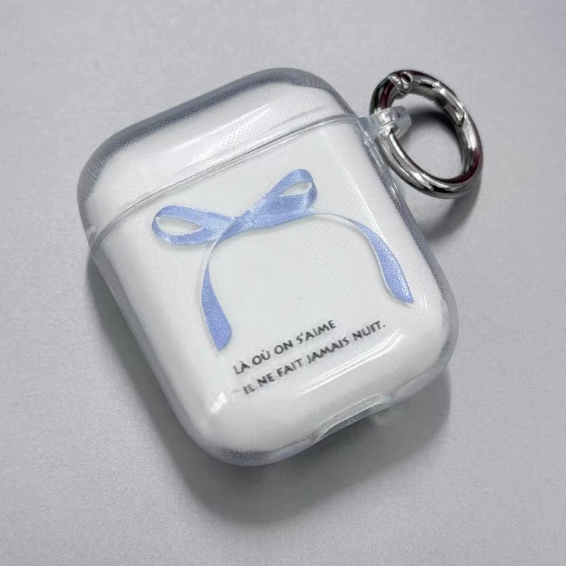 Korean Clear Bow knot Case For Airpods Pro 2 2nd Earphone Charging Box Bag Cover For Airpod 1/2/3 Soft TPU Shell