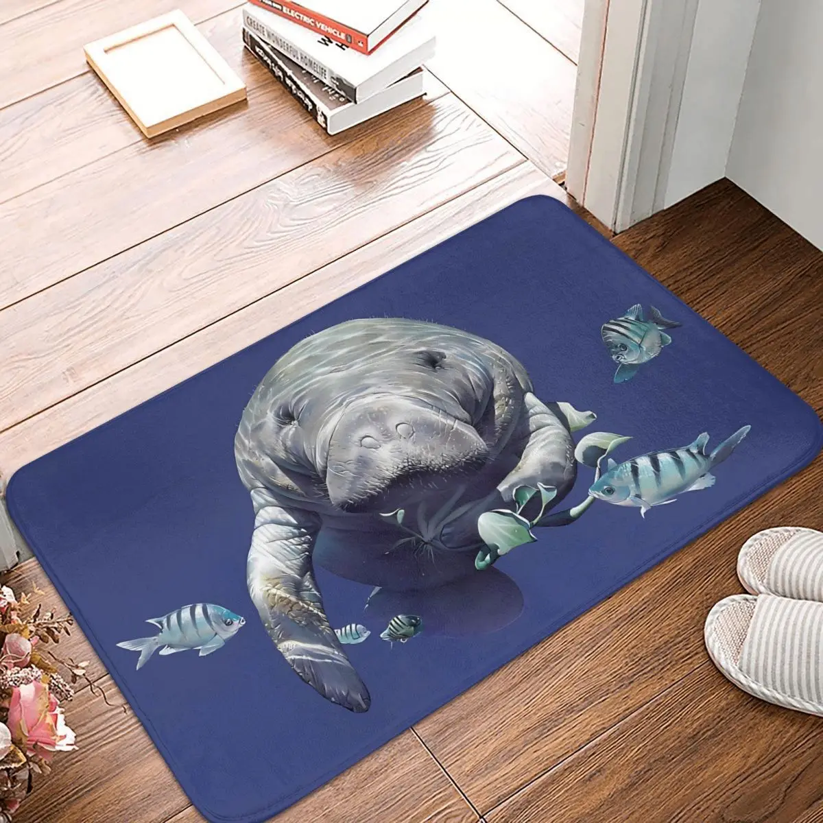 Manatee Non-Slip Carpet Doormat Living Room Bath Mat Welcome Decoration Rug