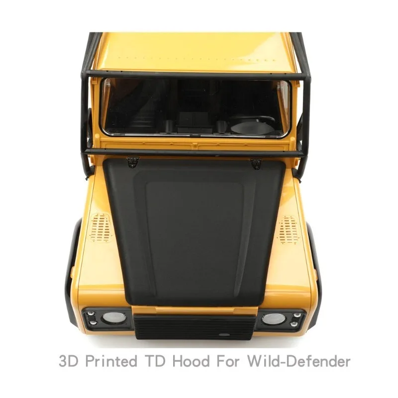 RC Car TD hood, retro concave hood, 3D printed Wilderness Defender for RC Crawler RD110 #D1A2-TD Parts
