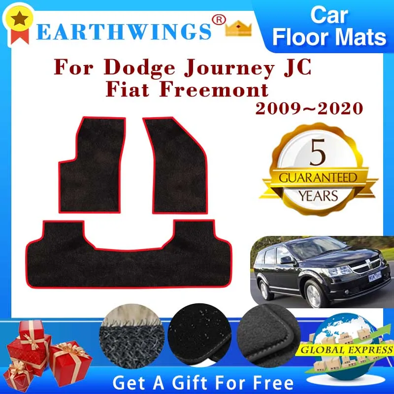 Car Floor Mats For Dodge Journey JC Fiat Freemont 2009~2020 5 Seater Carpets Footpads Anti-slip Rugs Cover Foot Pad Accessories