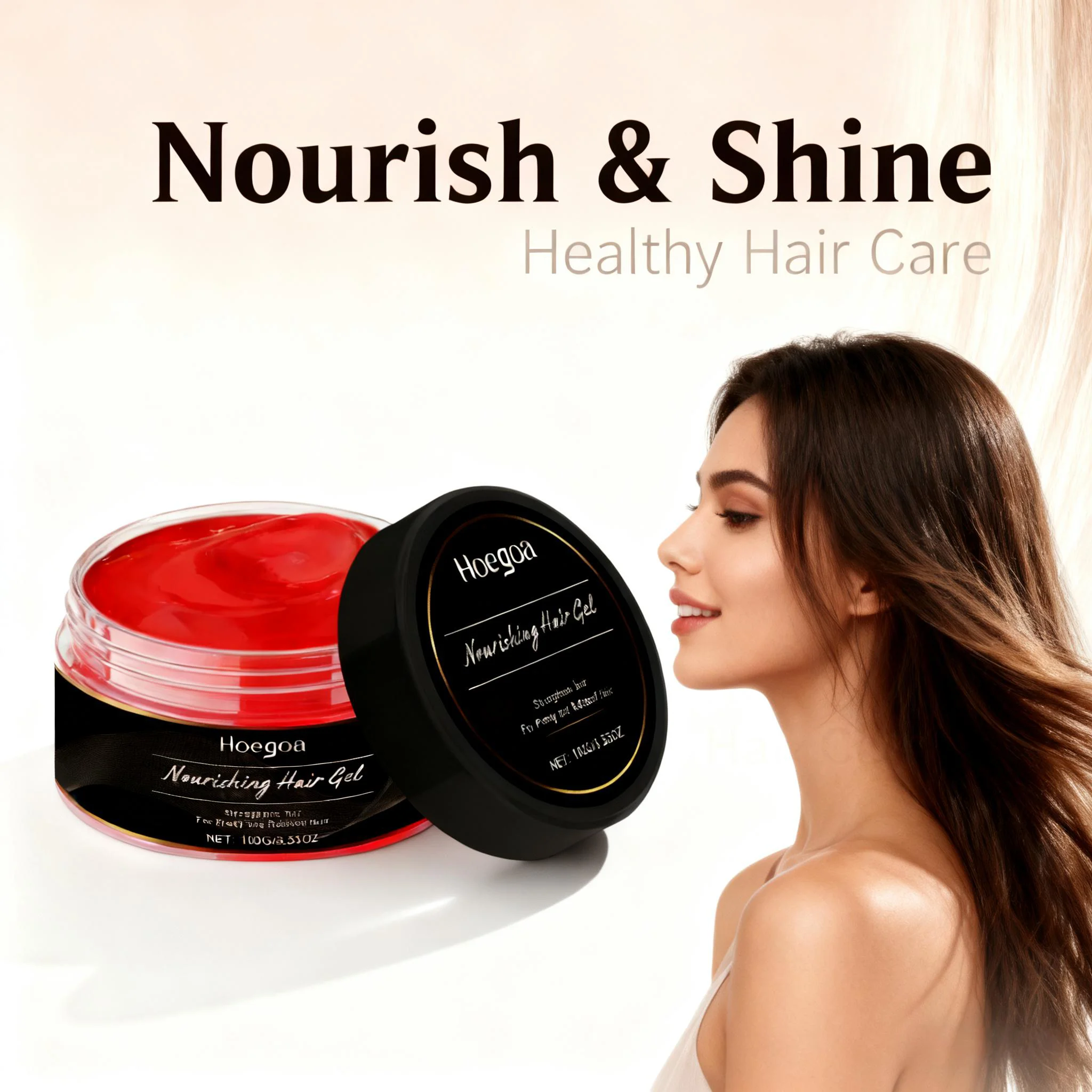 

Nourishing Hair Gel Wax Styling Balm for Frizz Flyaways Control Hair Gel Natural Shine Non Greasy Repair Dry Frizzy Hair Care