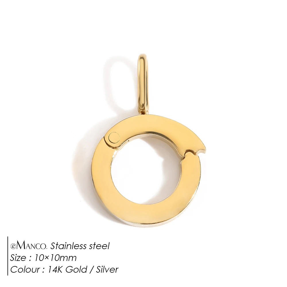 EMANCO  Stainless Steel Round Zirconia Heart Shape Mirror Polished Skeleton Clasp for Women DIY Necklace Bracelet Making image 2