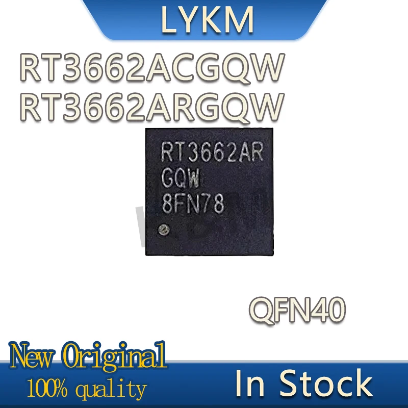 2-5/PCS New Original RT3662ACGQW RT3662AC RT3662ARGQW RT3662AR QFN40 chip  In Stock