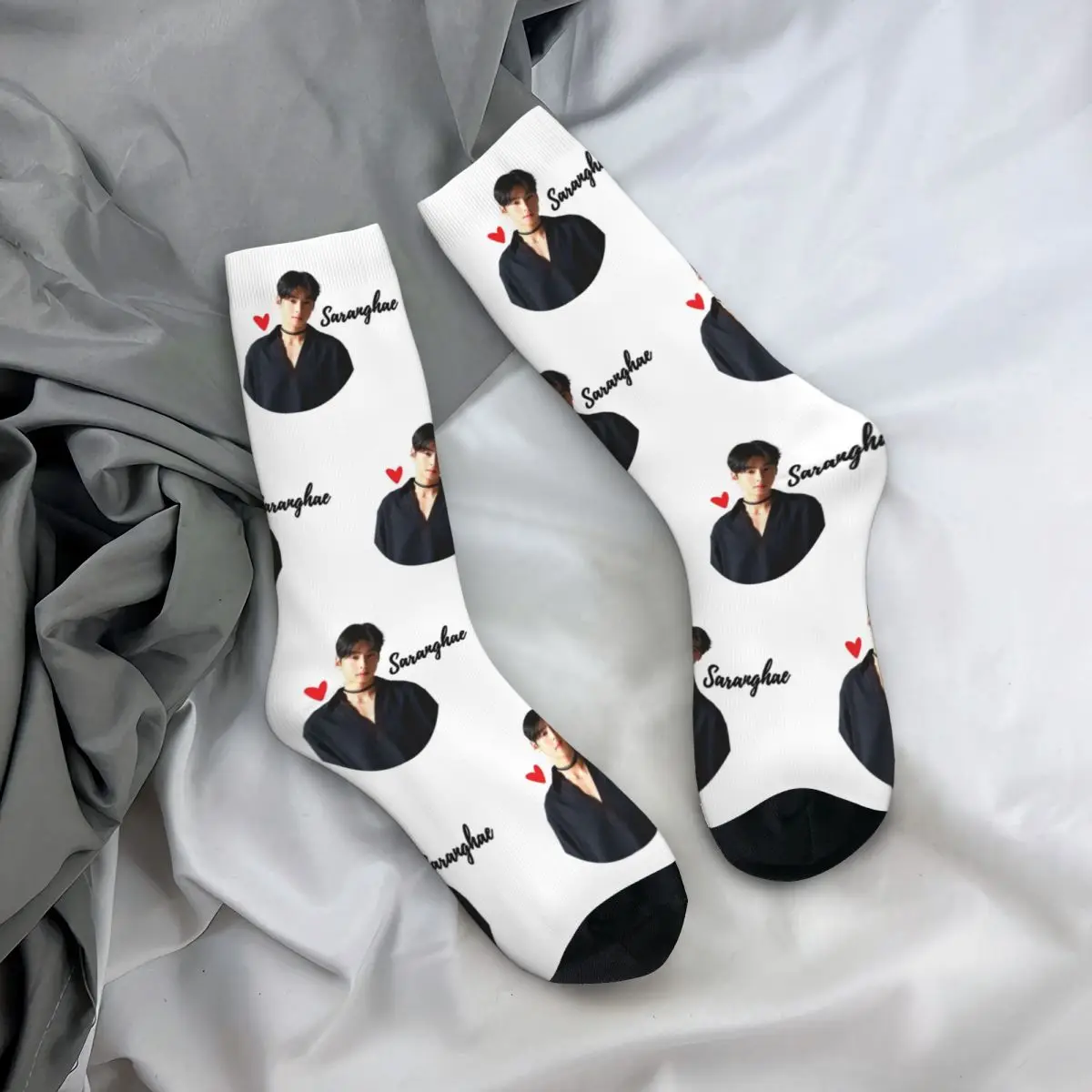 I Love Cha Eun Woo Kpop Kdrama Lover Outfits Men Women Socks Cozy idol High Quality Middle Length Socks Warm Small Gifts