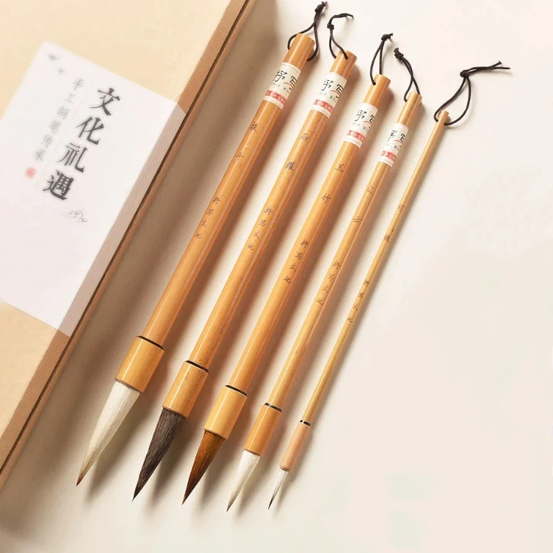 Chinese Calligraphy Brush Pen Regular Script Calligraphie Writing Brushes Chinese Landscape Ink Painting Brush Pen Tinta China