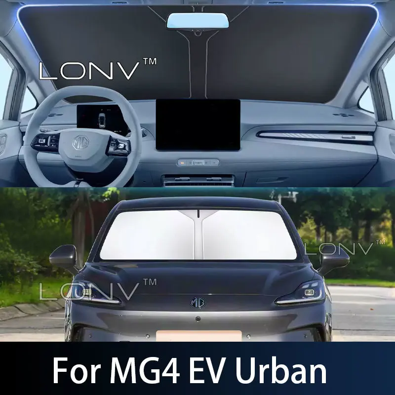 Für MG4 EV Urban 2026 2027 2028 Auto-Sonnenschutz Frontscheibenabdeckung Sonnenschutz Auto Anti-UV Wärmeisolierung Zubehör – Detail 1