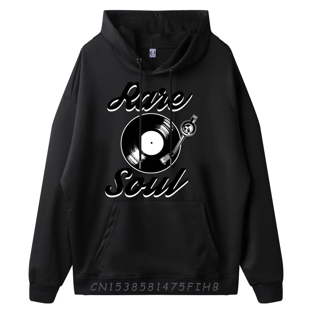 Rare Soul Music Vinyl Dj Graphic Black Graphic Pullover Hoodies Luxury Designer Aesthetic Man Hooded Shirt