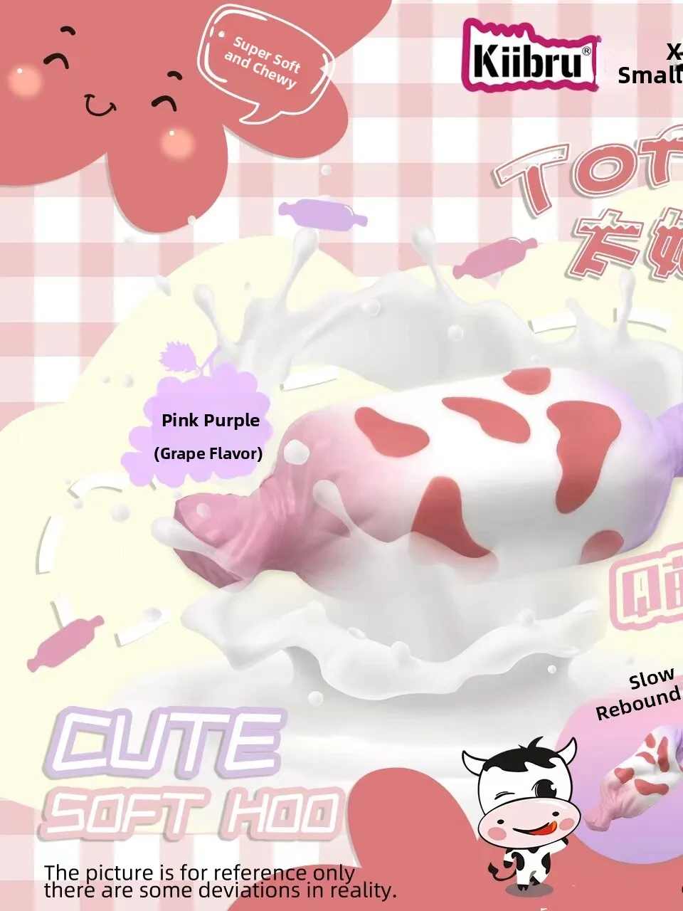 Caramelo de Leche con Caramelo de Caramelo de Leche Kiibru, Juguete Blandito de Rebote Lento para Aliviar el Estrés, Regalo Creativo para Niños, Juguete de Broma