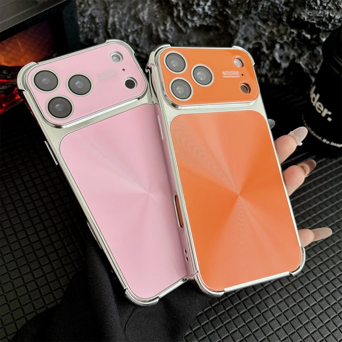 Galvanik-Viereck-Anti-Fall-Rüstung, glitzernde Handyhülle für iPhone Air 17, 16, 15, 14, 13, Pro Max Objektiv-Kamera-Schutzhülle