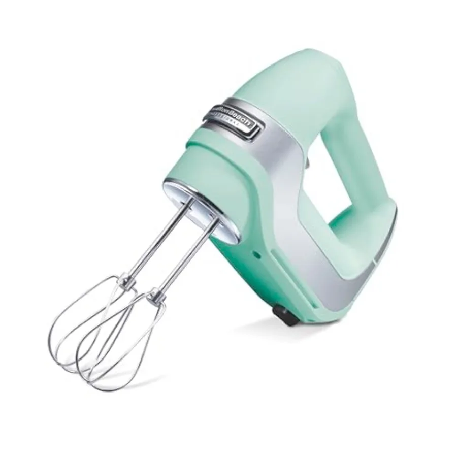 

5-Speed Electric Hand Mixer with Snap-On Storage Case QuickBurst Stainless Steel Twisted Wire Beaters and Whisk 62658